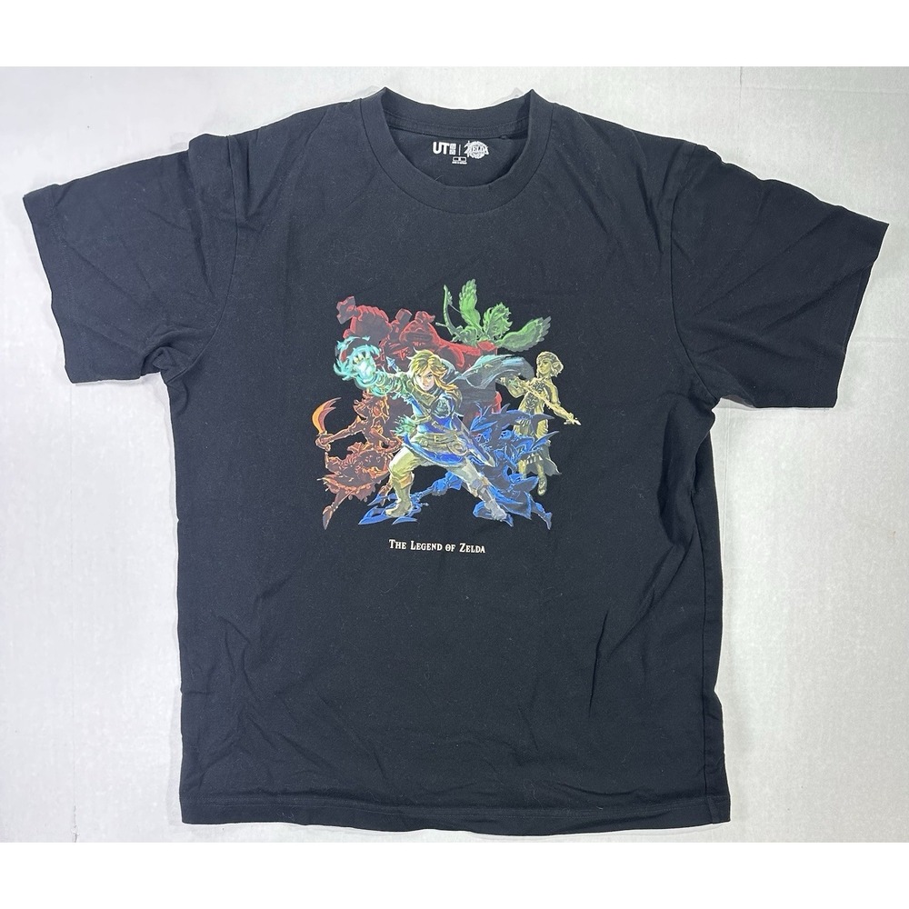 Uniqlo UT Zelda Tears of the Kingdom Graphic T Shirt Mens Medium Black